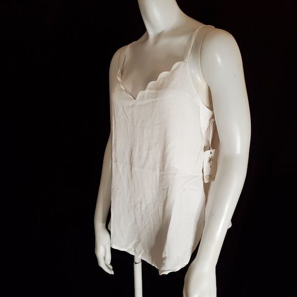 NWT PJ Salvage Sunset Vibes Ivory White Tank Top (M) - Picture 2 of 6